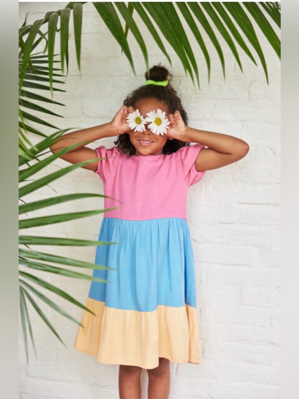 BISBY Smita Dress in Flower Market Color Block - 5Y